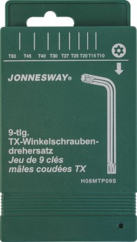 Комплект угловых ключей Torx с центрированным штифтом Т10-Т50, S2 материал, 7 предметов - фото 44344