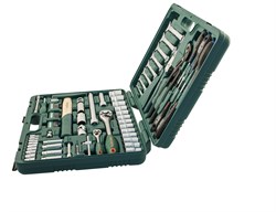 Универсальный набор торцевых головок 1/4"DR 4-13 мм и 1/2"DR 12-32 мм, комбинированных ключей 8-19 мм и отверток, 77 предметов - фото 45239