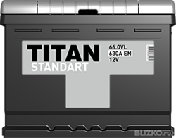 Aккумулятор ТИТАН Standart 66А/ч обратная полярность - фото 7377